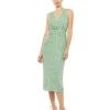 Mac Duggal Shop For Sequined Sleeveless V-Neck Midi Sheath Dress