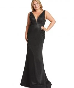 Mac Duggal Velvet Embellished Gown | Final Sale Plus Size