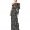 Ieena For Mac Duggal Bejeweled Puff Sleeve One Shoulder Gown Shop For