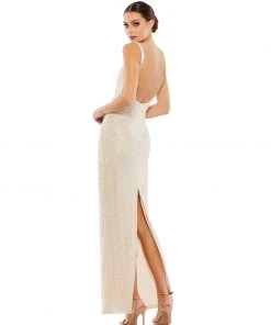 Mac Duggal Shop For Lattice Embellished Column Gown