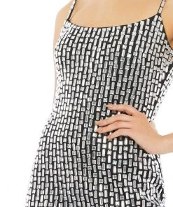 Mac Duggal Shop For Jeweled Spaghetti Strap Mini Dress
