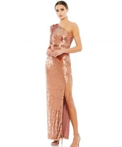 Mac Duggal Shop For Sequined One Sleeve High Slit Gown 10 Mac Duggal Shop For Sequined One Sleeve High Slit Gown