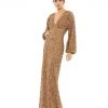 Mac Duggal Sequined Bishop Sleeve Gown Shop For