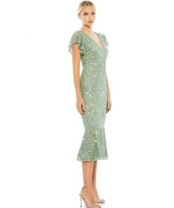 Mac Duggal Shop For Sequined Flutter Sleeve Midi Dress 13 Mac Duggal Shop For Sequined Flutter Sleeve Midi Dress