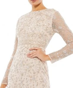 Mac Duggal Embellished Illusion Sleeve Cocktail Dress Shop For 5 Mac Duggal Embellished Illusion Sleeve Cocktail Dress Shop For