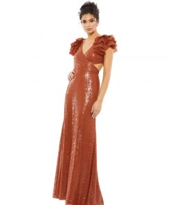 Mac Duggal Shop For Sequined Ruffled Cutout Open Back Gown 17 Mac Duggal Shop For Sequined Ruffled Cutout Open Back Gown