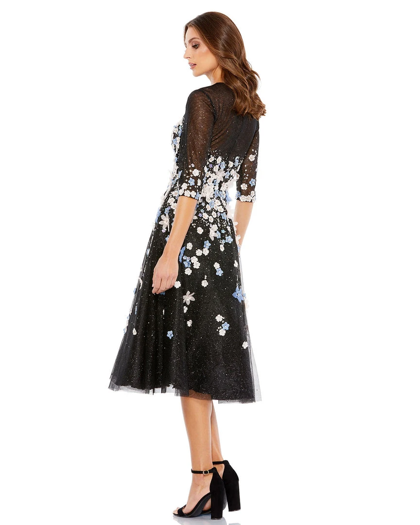 Mac Duggal Floral A-Line Cocktail Dress 2 Mac Duggal Floral A-Line Cocktail Dress