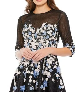Mac Duggal Floral A-Line Cocktail Dress 5 Mac Duggal Floral A-Line Cocktail Dress