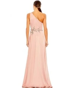 Mac Duggal Embellished One Shoulder Asymmetrical Gown Shop For
