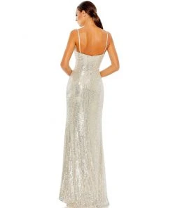 Ieena For Mac Duggal Shop For Sequined Sleeveless Column Gown