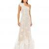Mac Duggal Beaded Strappy One Shoulder Petal Mermaid Gown Shop For