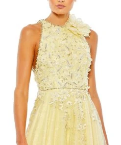 Mac Duggal Shop For Embellished High Neck Sleeveless A Line Gown