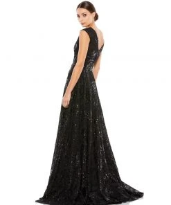 Mac Duggal Shop For Black Sequin Gown