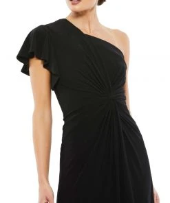 Mac Duggal Ruffled Asymmetric Midi Jersey Gown 17 Mac Duggal Ruffled Asymmetric Midi Jersey Gown