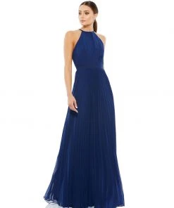 Ieena For Mac Duggal Shop For Pleated Halter Neck Flowy Gown