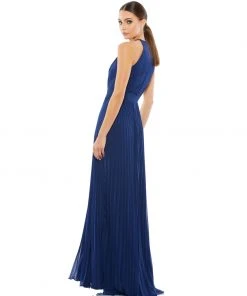 Ieena For Mac Duggal Shop For Pleated Halter Neck Flowy Gown