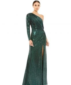 Mac Duggal Sparkling Single Sleeve Gown Shop For