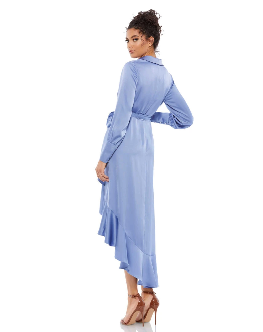 Ieena For Mac Duggal Long Sleeve Faux Wrap Midi Dress Shop For 2 Ieena For Mac Duggal Long Sleeve Faux Wrap Midi Dress Shop For