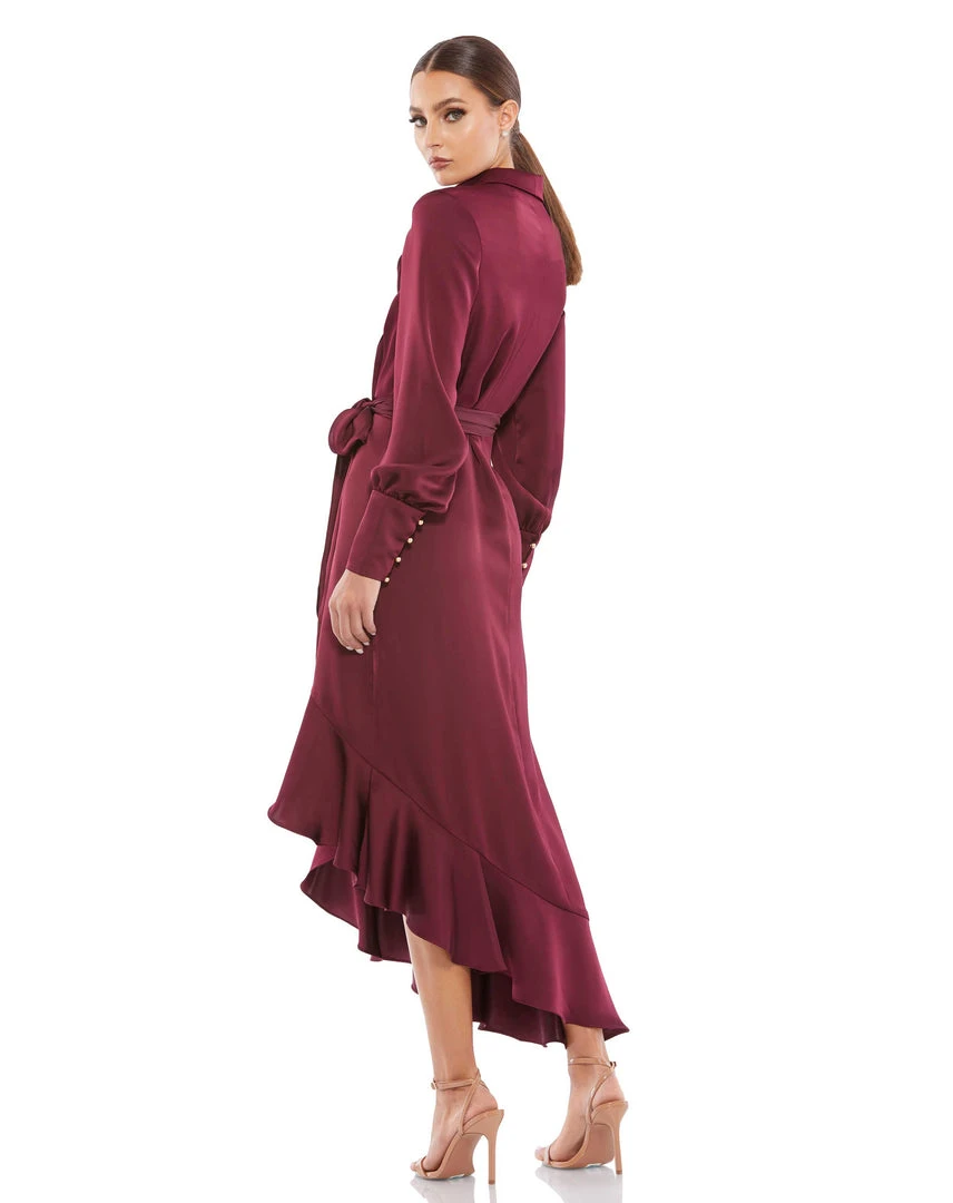 Ieena For Mac Duggal Long Sleeve Faux Wrap Midi Dress Shop For 5 Ieena For Mac Duggal Long Sleeve Faux Wrap Midi Dress Shop For