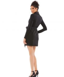 Mac Duggal Shop For Tuxedo Wrap Mini Dress