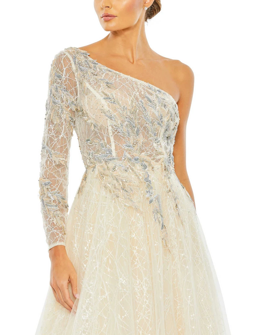 Mac Duggal Embroidered One Shoulder Bodice Ballgown Shop For 4 Mac Duggal Embroidered One Shoulder Bodice Ballgown Shop For