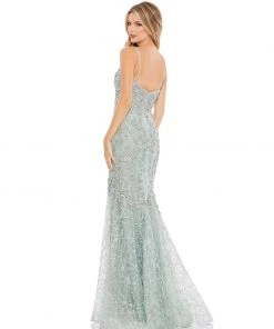Mac Duggal Embellished Sleeveless Plunge Neck Trumpet Gown Shop For