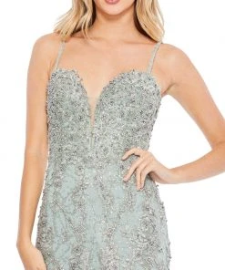 Mac Duggal Embellished Sleeveless Plunge Neck Trumpet Gown Shop For