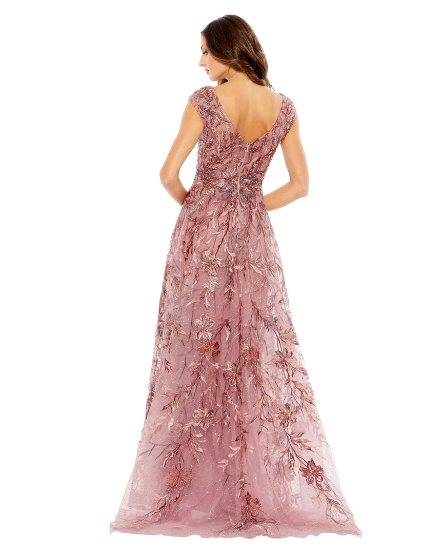 Mac Duggal Embroidered Illusion Cap Sleeve A Line Gown Shop For 5 Mac Duggal Embroidered Illusion Cap Sleeve A Line Gown Shop For