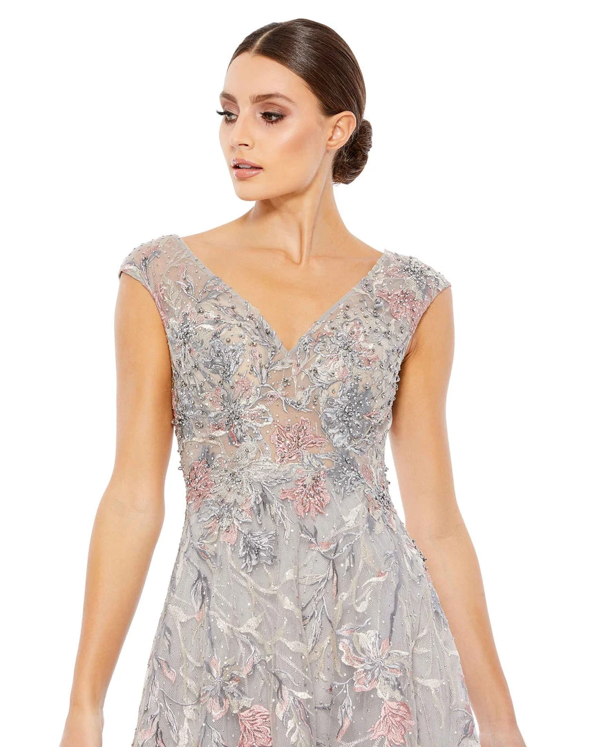 Mac Duggal Embroidered Illusion Cap Sleeve A Line Gown Shop For 3 Mac Duggal Embroidered Illusion Cap Sleeve A Line Gown Shop For