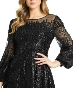 Mac Duggal Embellished Long Sleeve Illusion A Line Gown Shop For 11 Mac Duggal Embellished Long Sleeve Illusion A Line Gown Shop For
