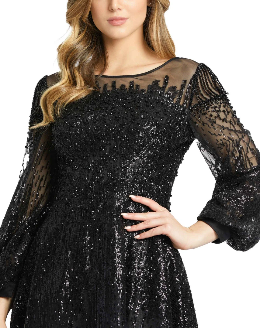 Mac Duggal Embellished Long Sleeve Illusion A Line Gown Shop For 6 Mac Duggal Embellished Long Sleeve Illusion A Line Gown Shop For