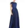 Ieena For Mac Duggal Elegant Hand-Beaded Cap Sleeve A-Line Gown Shop For