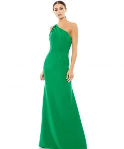 Ieena For Mac Duggal One Shoulder Jersey Mermaid Gown Shop For
