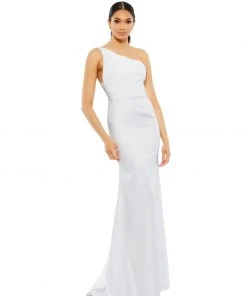 Ieena For Mac Duggal One Shoulder Jersey Mermaid Gown Shop For