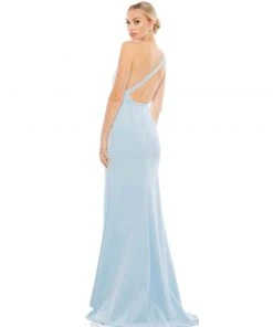 Ieena For Mac Duggal One Shoulder Jersey Mermaid Gown Shop For