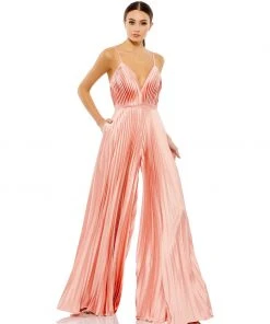 Ieena For Mac Duggal Jumpsuits & Rompers Pleated Wide Leg Jumpsuit