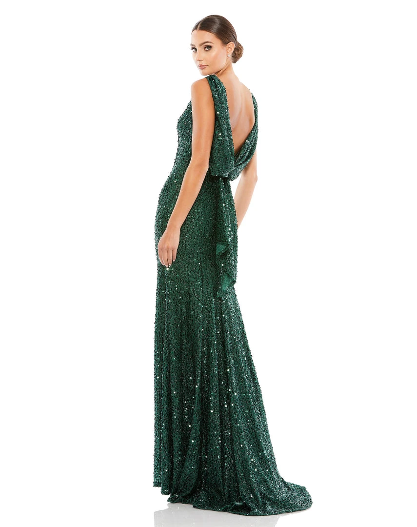 Ieena For Mac Duggal Cowl Back Boat Neck Sequined Evening Gown Shop For 2 Ieena For Mac Duggal Cowl Back Boat Neck Sequined Evening Gown Shop For