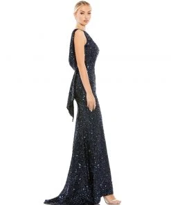 Ieena For Mac Duggal Cowl Back Boat Neck Sequined Evening Gown Shop For 13 Ieena For Mac Duggal Cowl Back Boat Neck Sequined Evening Gown Shop For
