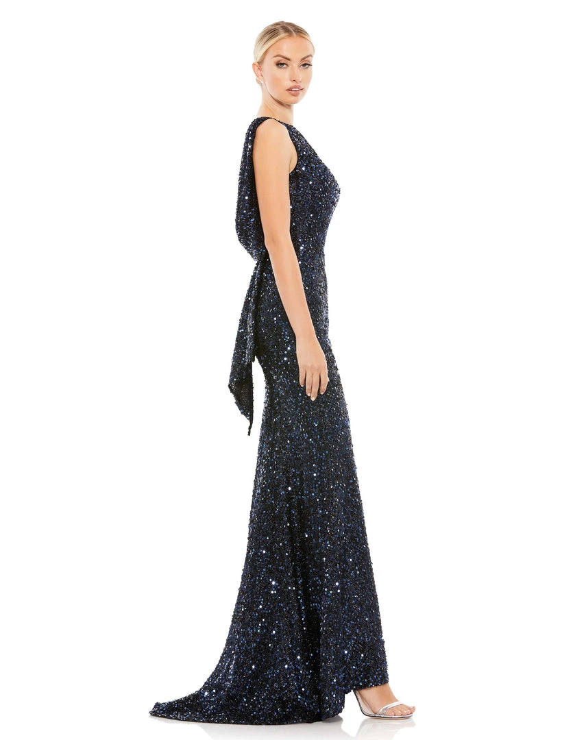 Ieena For Mac Duggal Cowl Back Boat Neck Sequined Evening Gown Shop For 5 Ieena For Mac Duggal Cowl Back Boat Neck Sequined Evening Gown Shop For