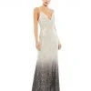 Ieena For Mac Duggal Plunge Neck Ombré Sequin Gown Shop For