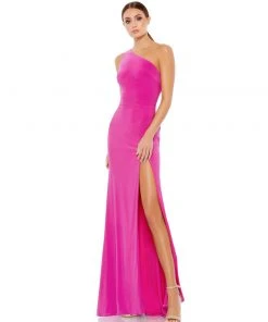 Ieena For Mac Duggal Shop For Draped Back Stretch Jersey Gown
