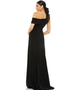 Ieena For Mac Duggal Shop For Foldover Ruched Jersey Evening Gown