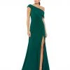 Ieena For Mac Duggal Shop For Foldover Ruched Jersey Evening Gown