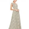 Ieena For Mac Duggal One Shoulder Animal Print Maxi Dress