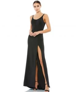 Ieena For Mac Duggal Shop For Sleeveless Crystal Scoop Neckline Column Gown