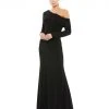 Ieena For Mac Duggal Drop Shoulder Long Sleeve Column Gown Shop For
