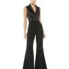 Ieena For Mac Duggal Asymmetrical Sleeveless Faux Tuxedo Jumpsuit Shop For