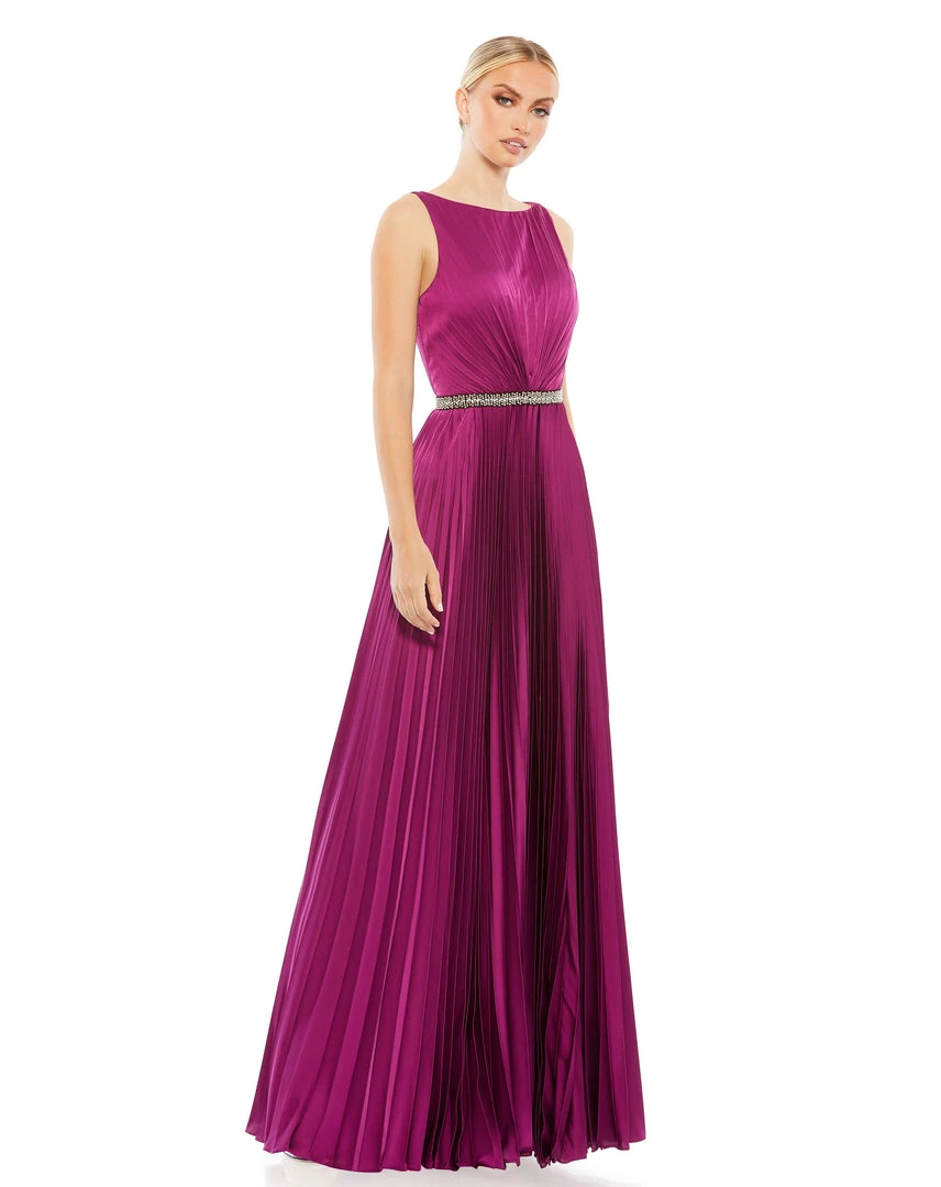 Ieena For Mac Duggal Shop For Pleated Sleeveless Bateau Gown 4 Ieena For Mac Duggal Shop For Pleated Sleeveless Bateau Gown