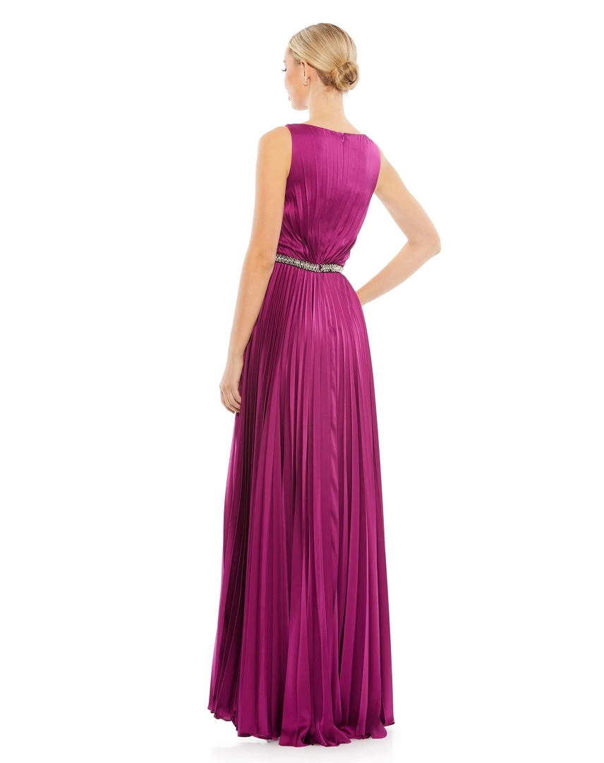 Ieena For Mac Duggal Shop For Pleated Sleeveless Bateau Gown 2 Ieena For Mac Duggal Shop For Pleated Sleeveless Bateau Gown