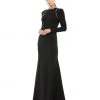 Ieena For Mac Duggal Raglan Long Sleeve High Neck Gown Bridesmaid Dresses